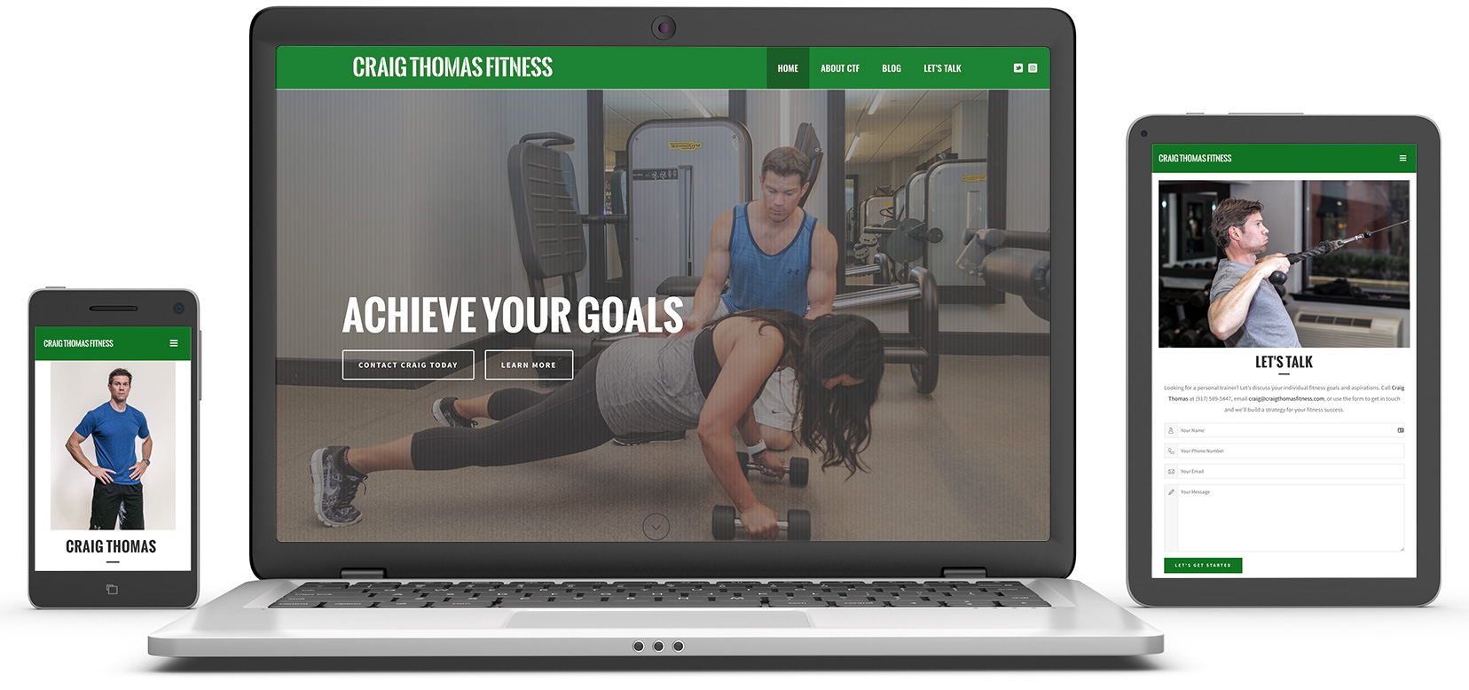 Fitness Website Design by pondSoup for Craig Thomas