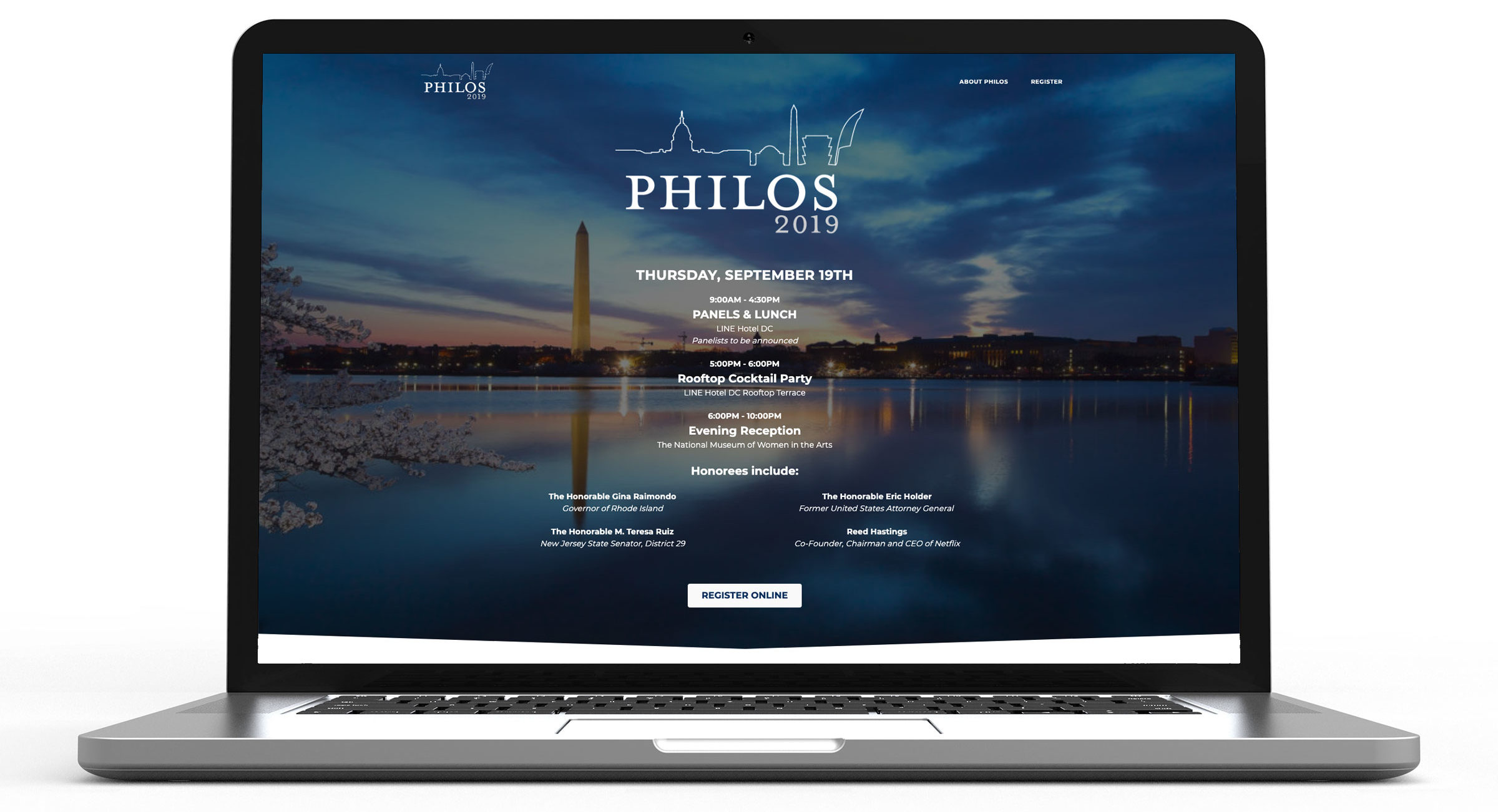 Philos 2019 Logo Design and Web site Design and Event Website Design