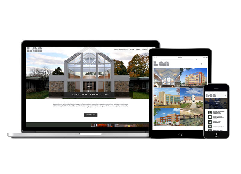 LaRocca Greene Architecture Firm Website Design and development by pondSoup
