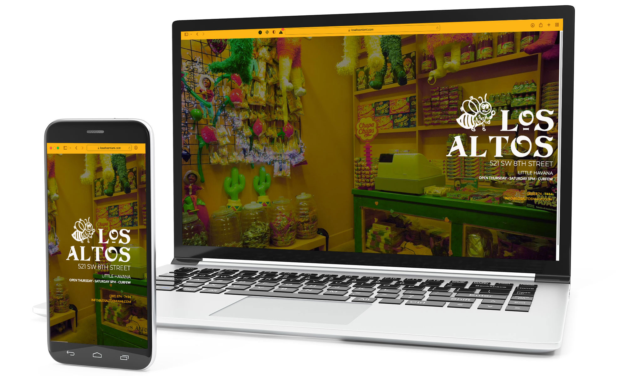 Los Altos Bar Website by pondSoup web agency
