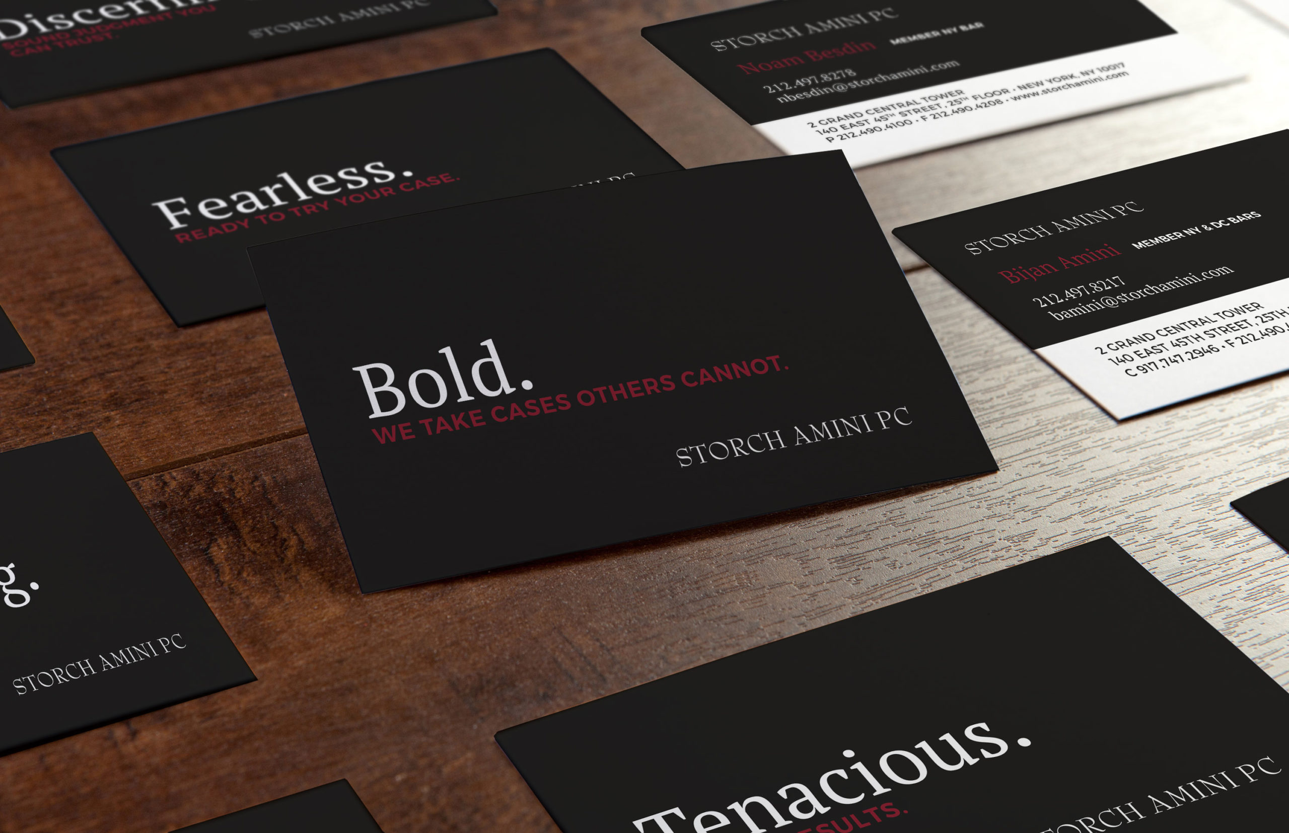 Business Card Marketing Collateral Design for Storch Amini PC