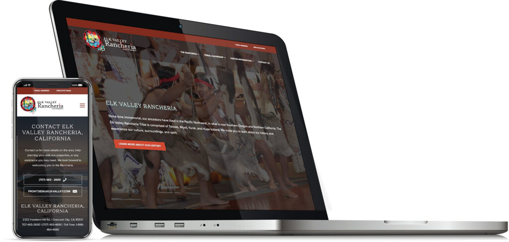 Wordpress website design for Elk Valley Rancheria by pondSoup