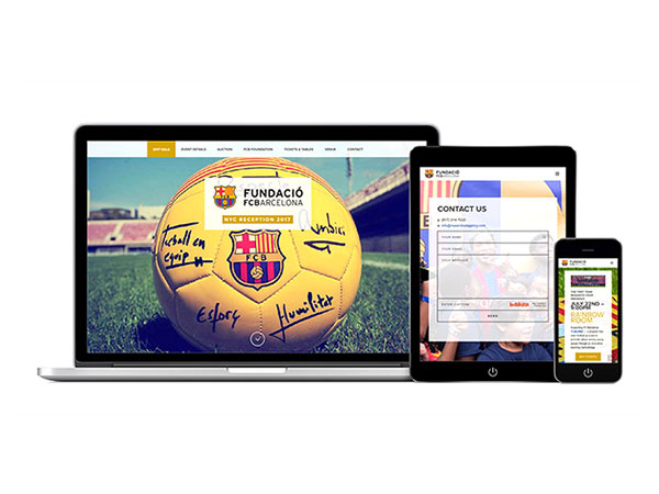 Nonprofit website design for FC Barcelona